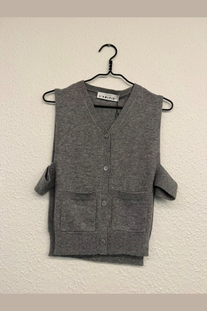 Haute L'Amitié - Duke Cut Vest HL10972 - Grey Melangé