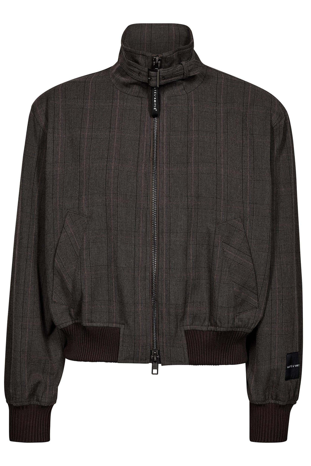 Haute L'Amitié - Essie Check Bomber Jacket Hl11263 - Mocca Jakker 