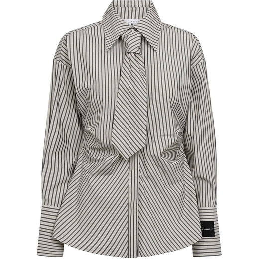 Haute L'Amitié - Gemma Tie Stripe Shirt HL10817 - Beige Skjorter 