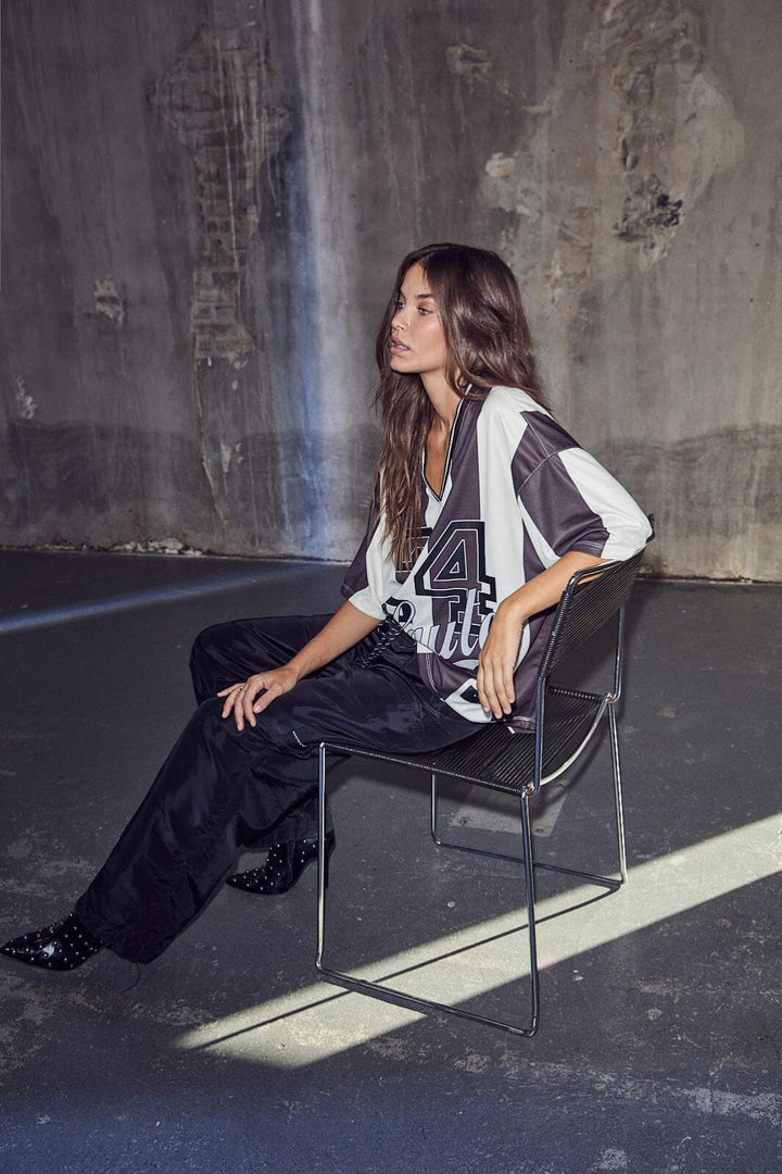 Haute L'Amitié - Haute 24 Stripe Blouse HL10419 - Mocca/ Pearl Bluser 