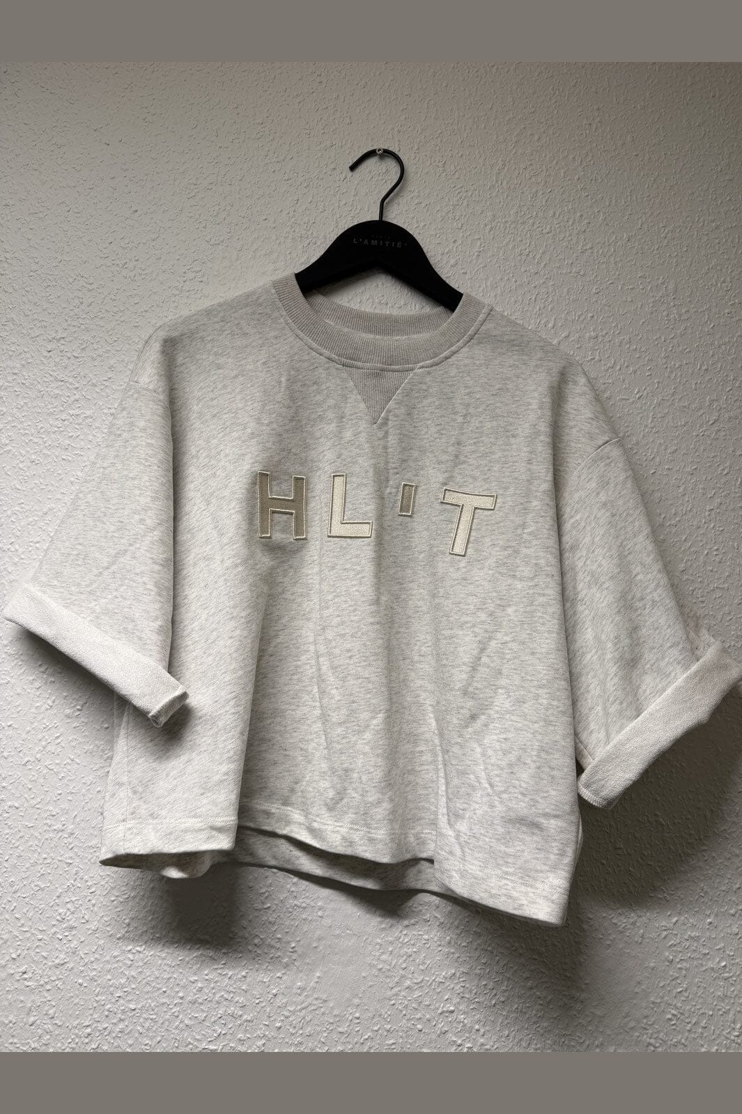 Haute L'Amitié - Hlt Ss Logo Sweat HL10171 - Pearl Melange