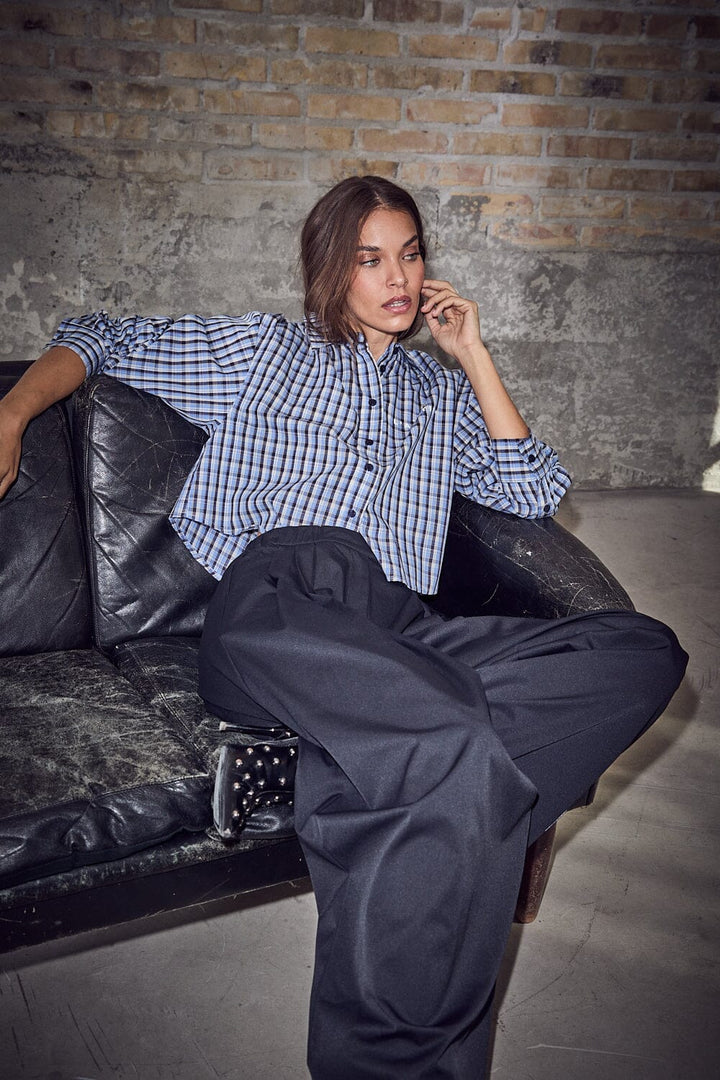 Haute L'Amitié - Isolde Check Shirt HL10828 - Blue Check Skjorter 