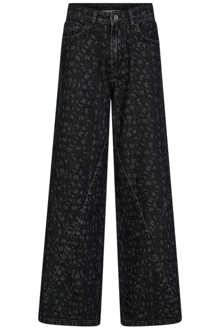 Haute L'Amitié - L'Amitié Triangle Logo Jeans HL10021 - Black