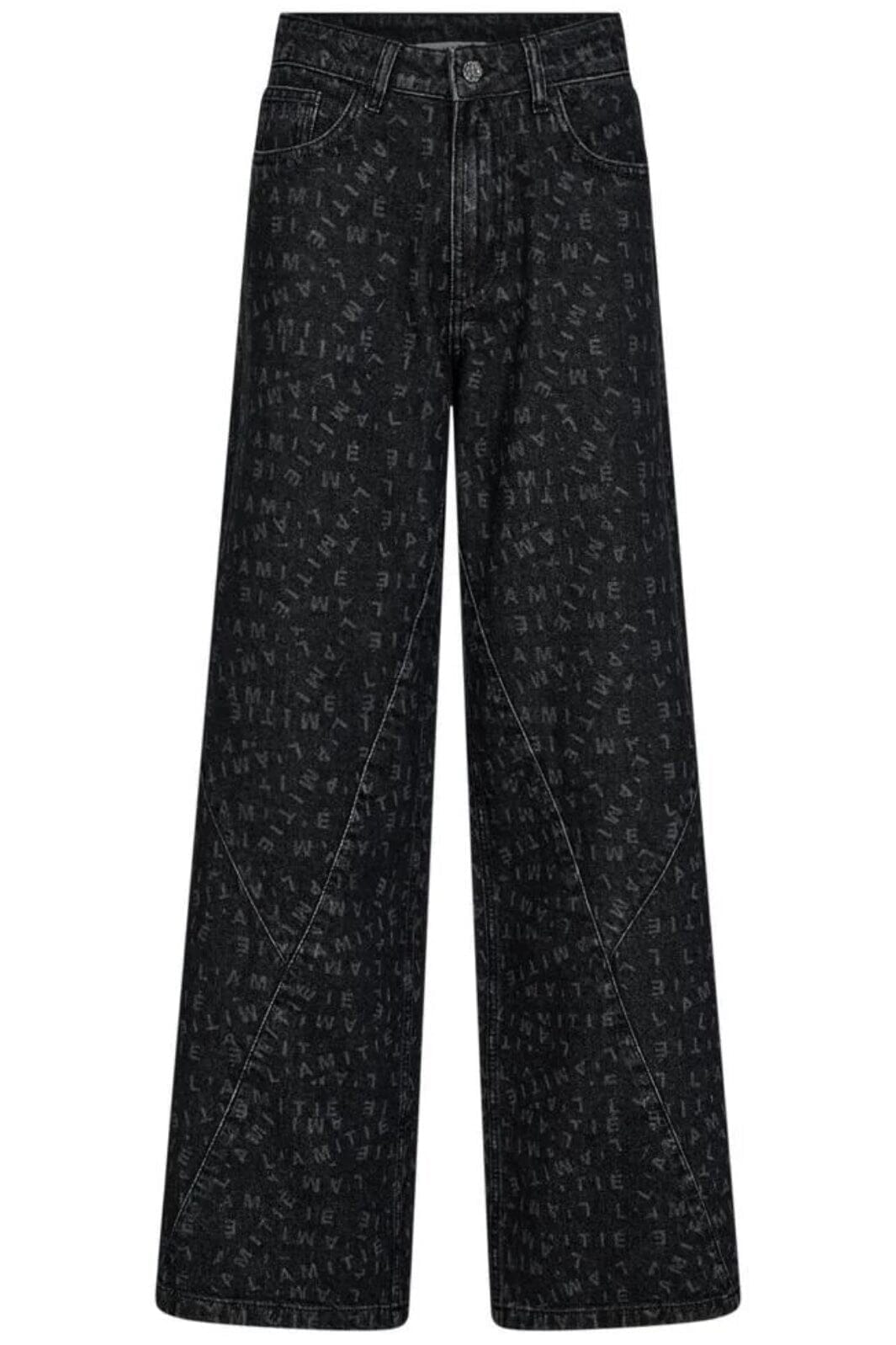 Haute L'Amitié - L'Amitié Triangle Logo Jeans HL10021 - Black