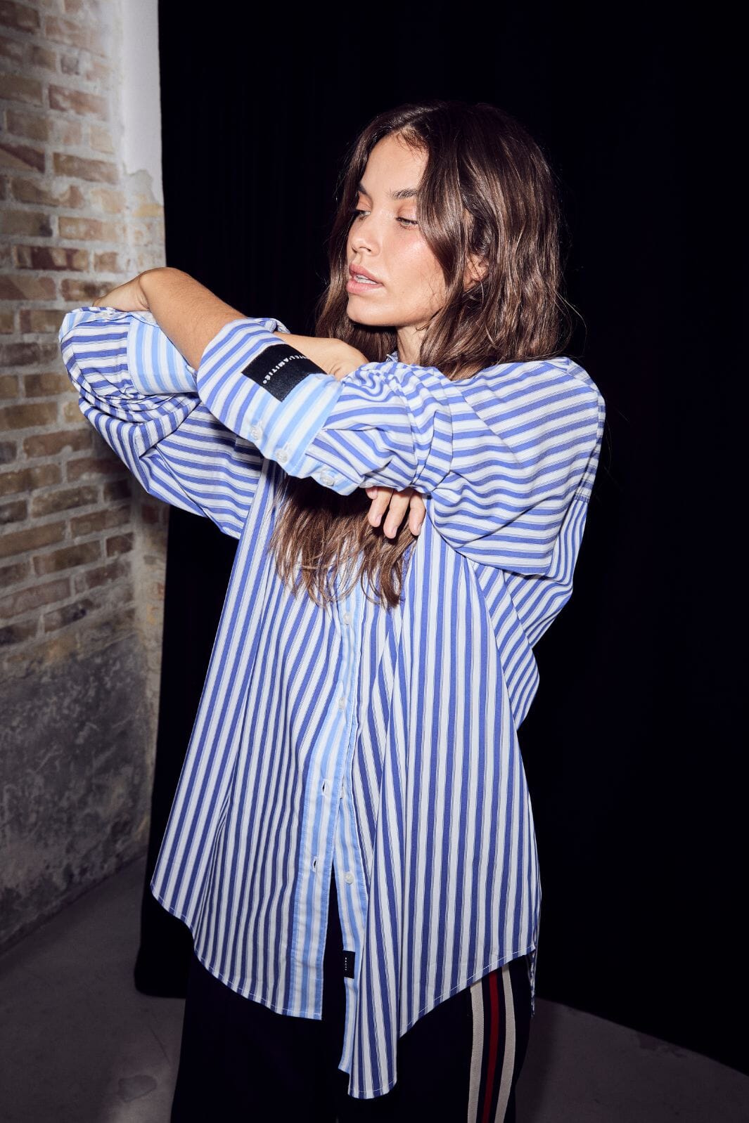 Haute L'Amitié - Lark Mix Stripe Shirt HL10480 - White/ Blue Mix Skjorter 
