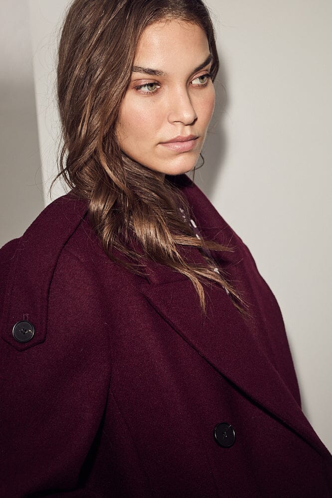 Haute L'Amitié - Lida Tailor Wool Coat HL10176 - Amarone Jakker 