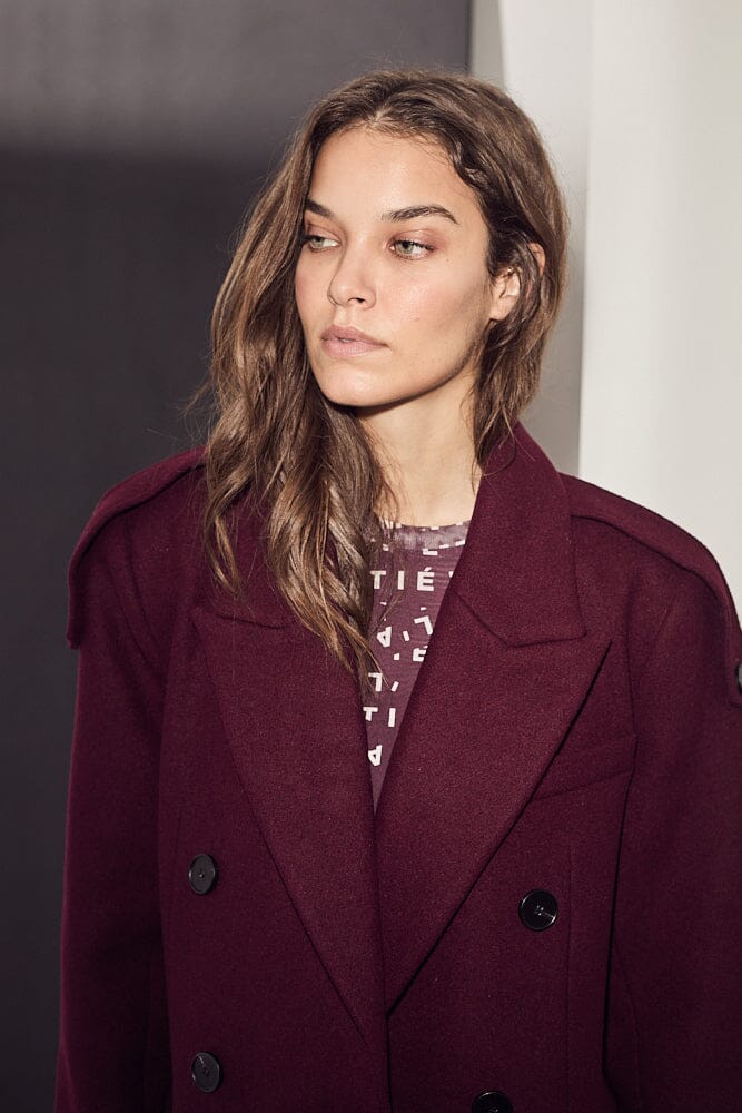 Haute L'Amitié - Lida Tailor Wool Coat HL10176 - Amarone Jakker 