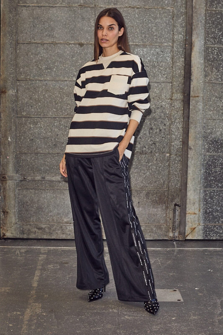 Haute L'Amitié - Logo Tape Track Pant HL10258 - Black Bukser 