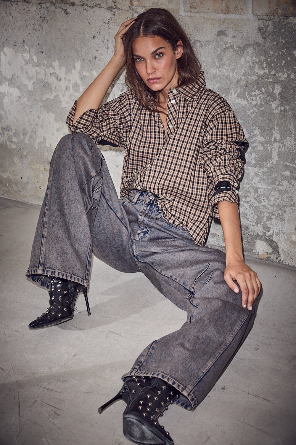 Haute L'Amitié - Maxi Logo Check Shirt HL10813 - Dessert Skjorter 