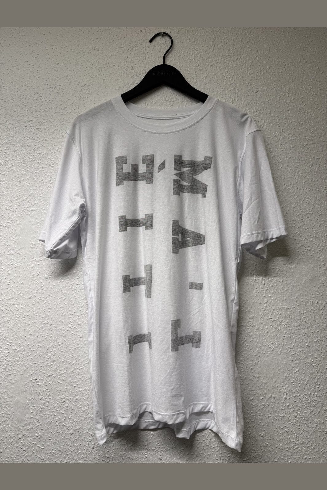 Haute L'Amitié - Maxi Reverse Logo Tee HL10231 - White/Black Print