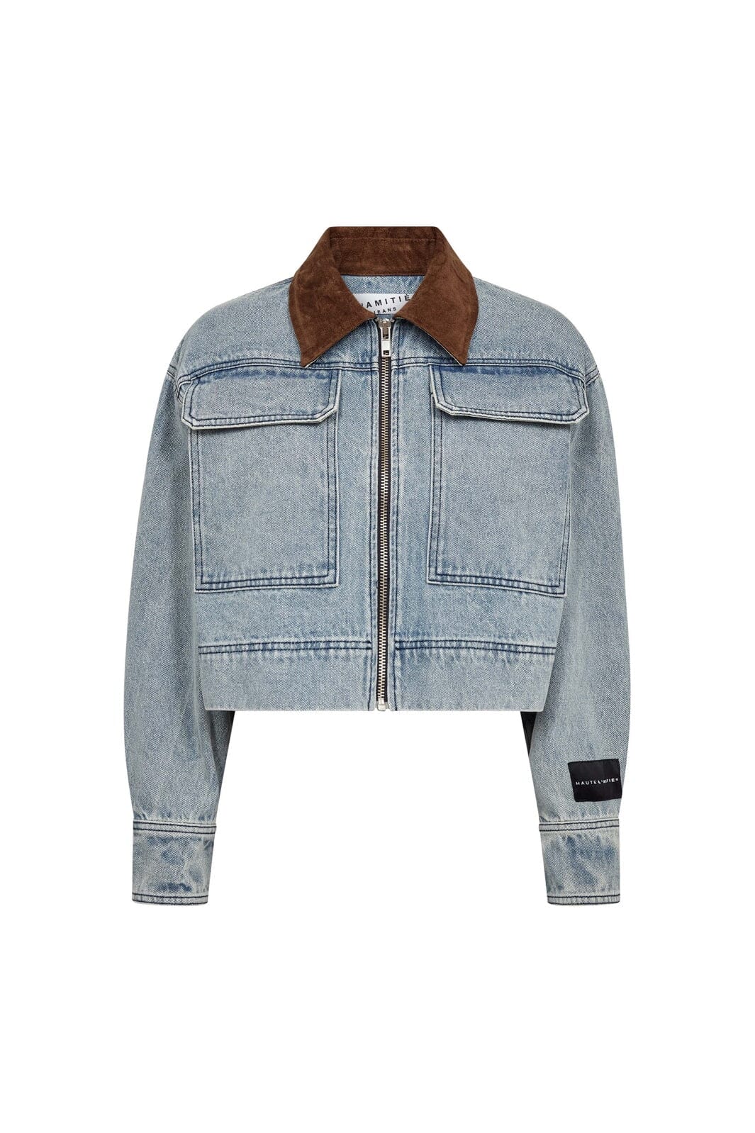Haute L'Amitié - Meliza Crop Denim Jacket HL10492 - Denim Blue