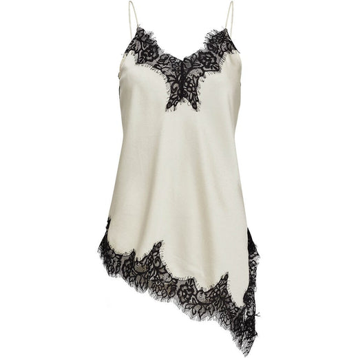 Haute L'Amitié - Naomi Asym Contrast Lingerie Top HL10576 - Pearl Toppe 