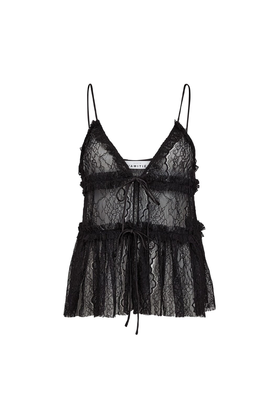 Haute L'Amitié - New Lace Tie Top HL10538 - Black