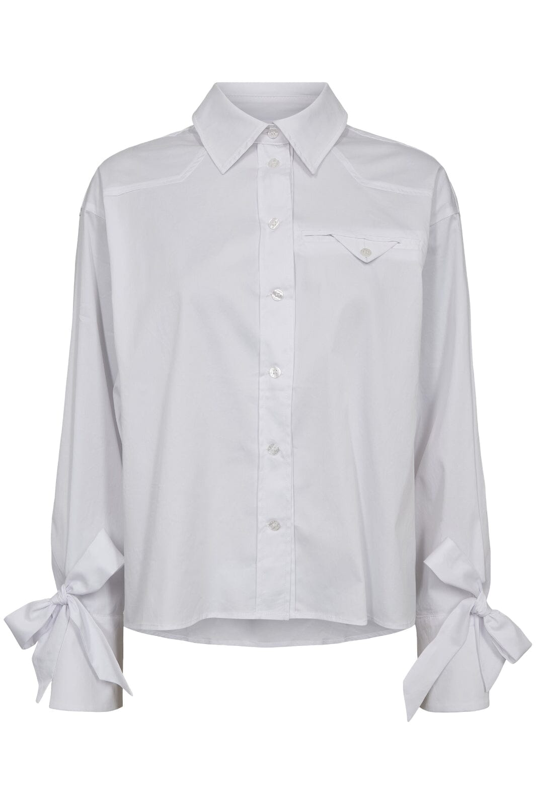 Haute L'Amitié - Pure Cuff Tie Shirt HL10386 - White Skjorter 