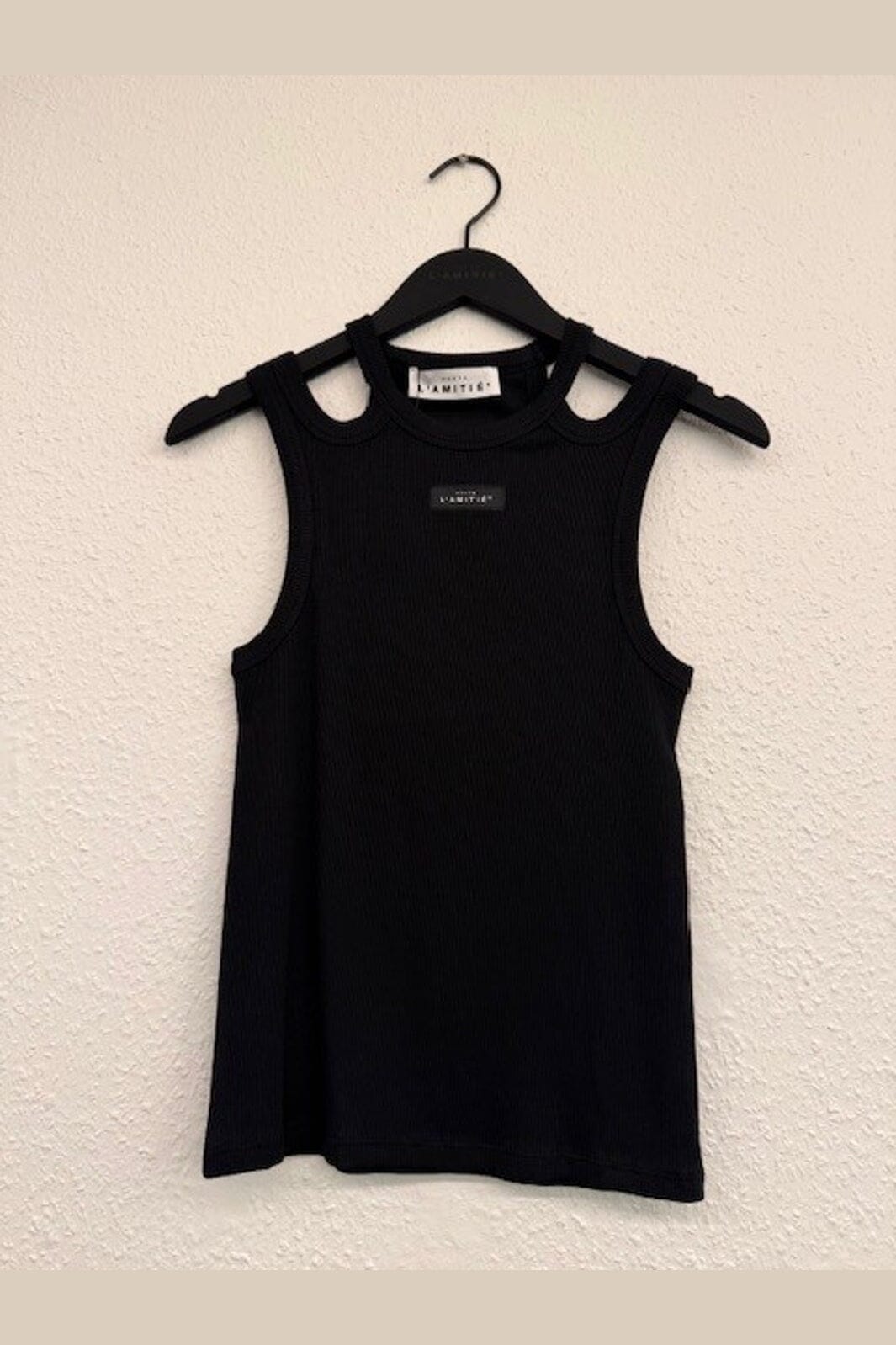 Haute L'Amitié - Sema Open Shoulder Tank Top HL10657 - Black