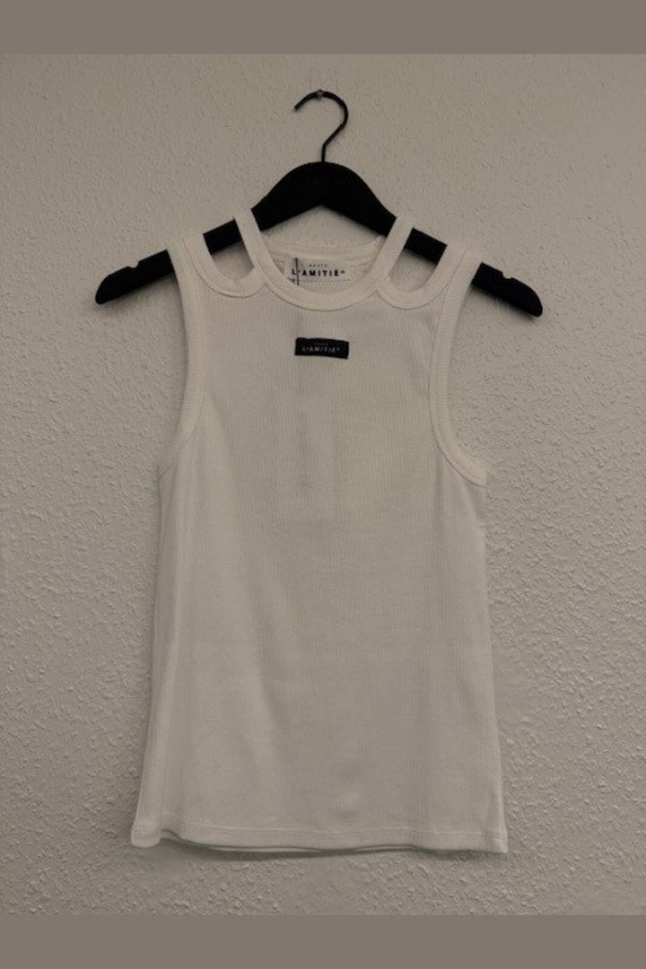 Haute L'Amitié - Sema Open Shoulder Tank Top HL10657 - Off-White