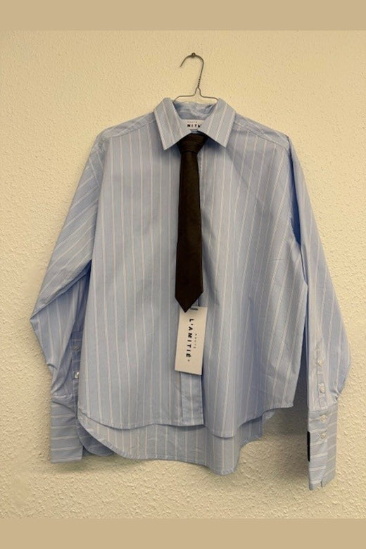 Haute L'Amitié - Sophie Classy Stripe Shirt HL10744 - Pale Blue
