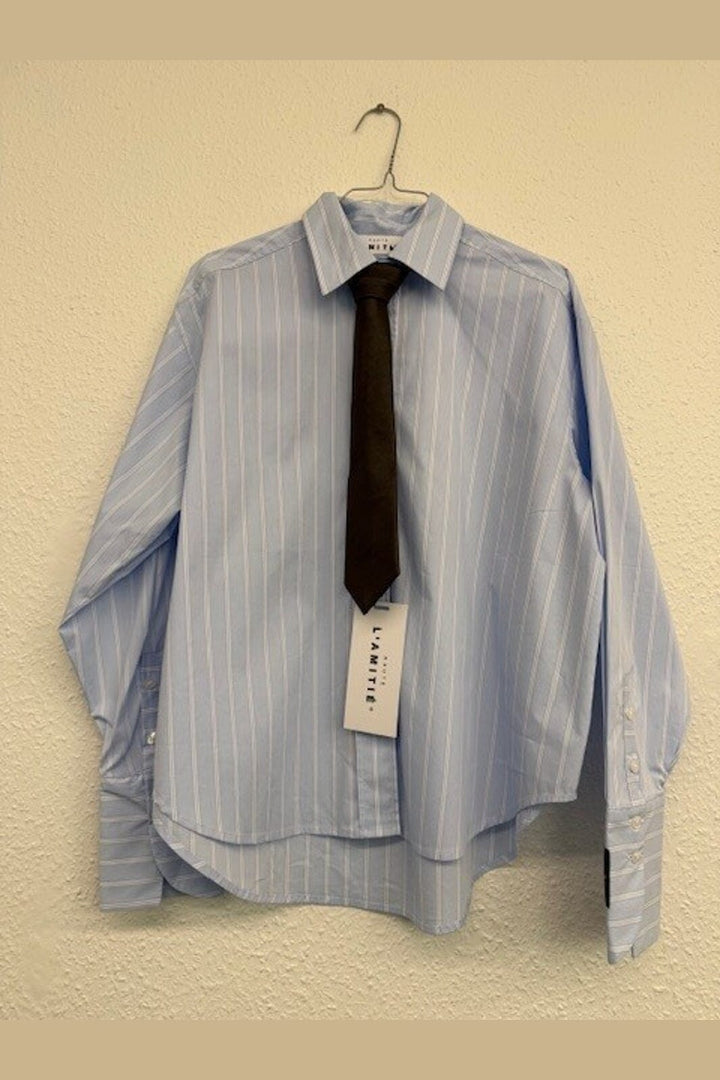 Haute L'Amitié - Sophie Classy Stripe Shirt HL10744 - Pale Blue