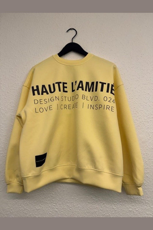 Haute L'Amitié - Studio Logo Sweat HL10446 - Pale Yellow
