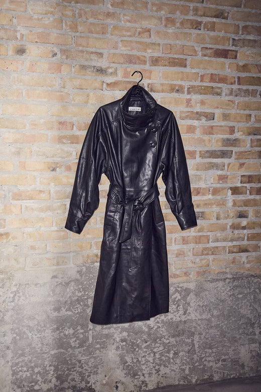Haute L'Amitié - Sue Leather Trench HL10856 - Black Frakker 