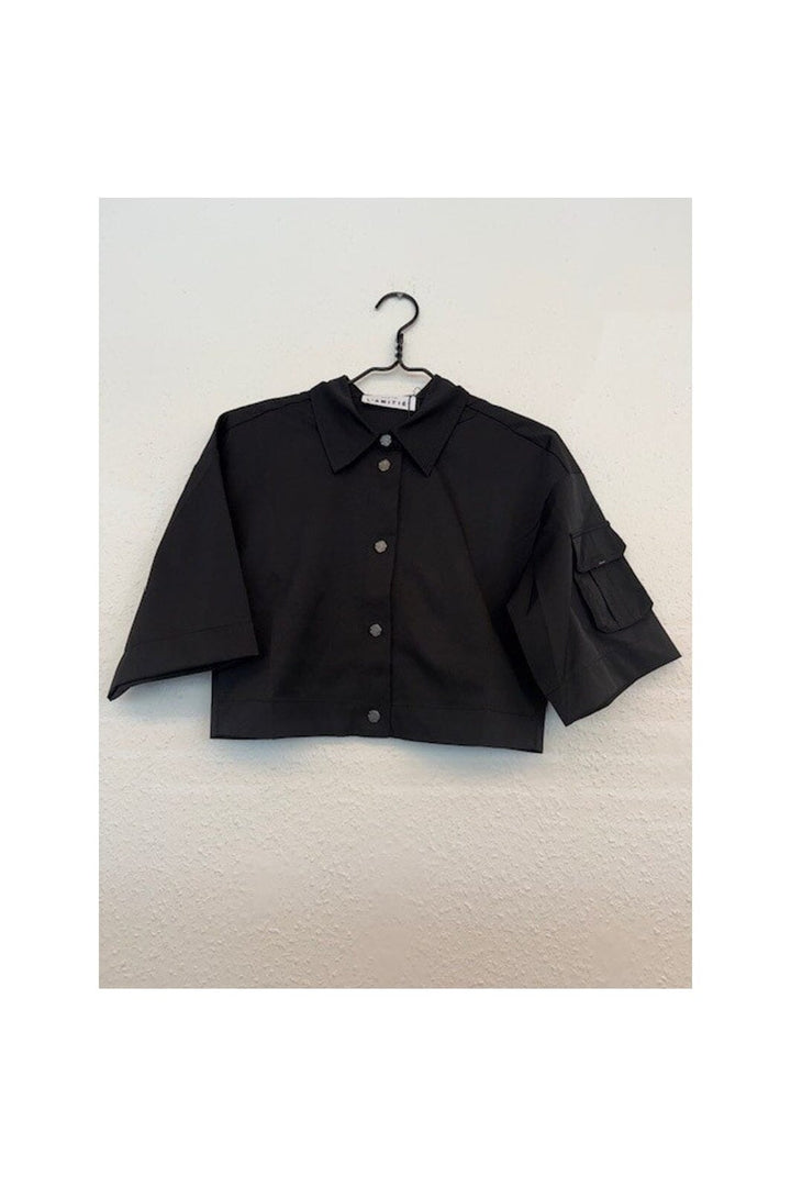 Haute L'Amitié - Tech Crop Pocket Shirt HL10869 - Black