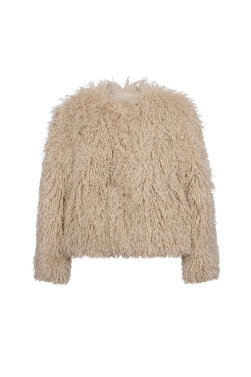 Haute L'Amitié - Tibet Crop Fur Jacket HL10676 - Off-White