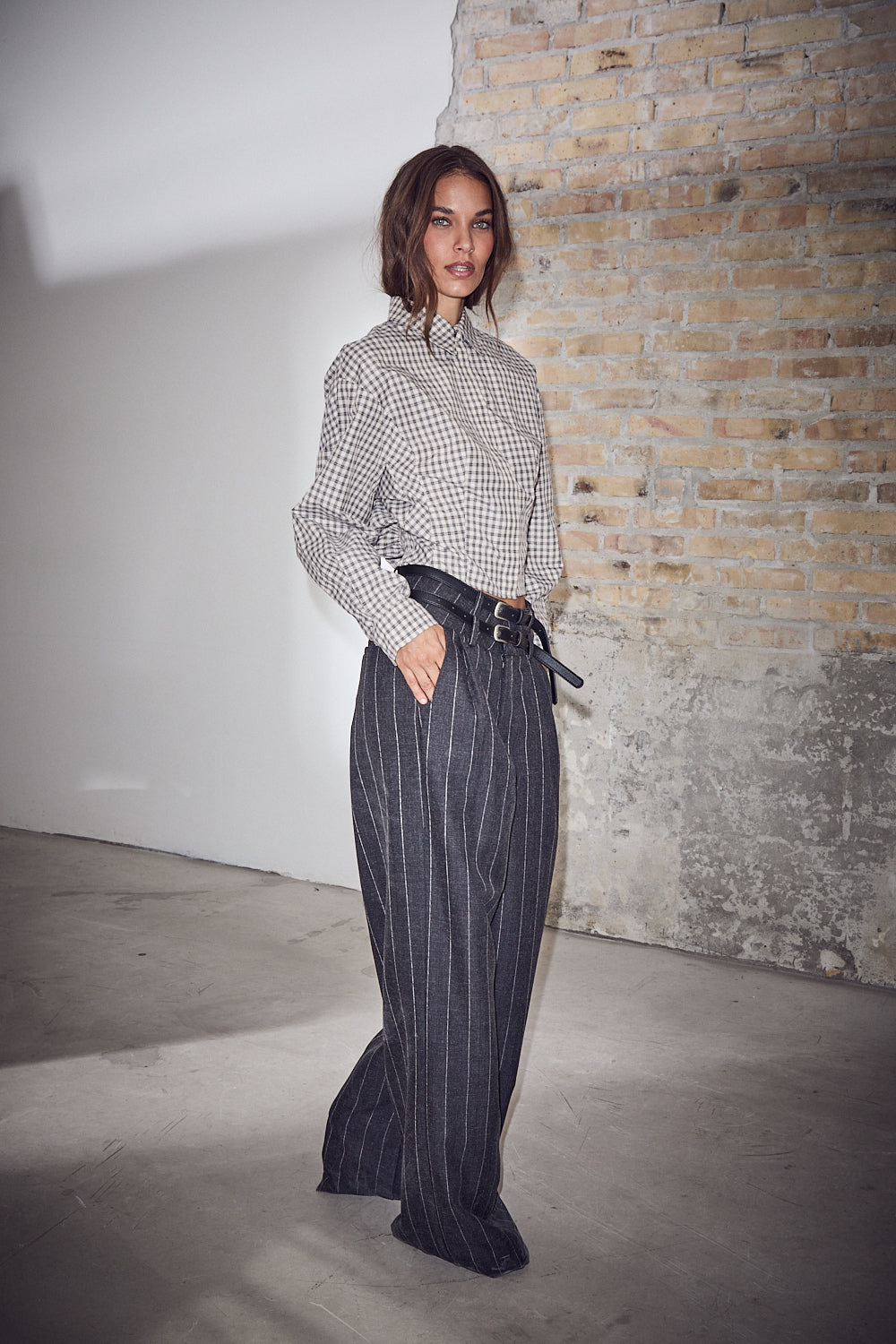 Haute L'Amitié - Mimosa Check Smock Shirt HL10815 - Grey Check