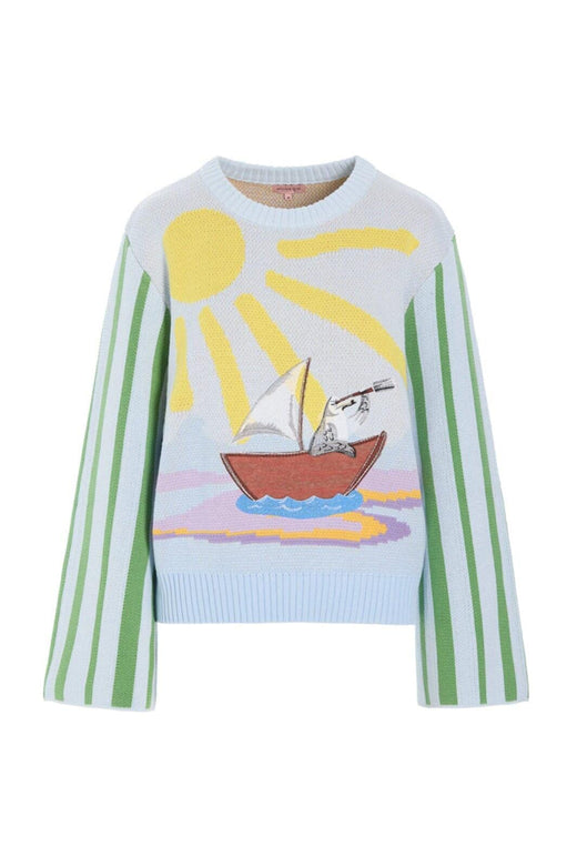 Hunkøn - Bubbles Blouse 26002 - Blue Sea Bluser 