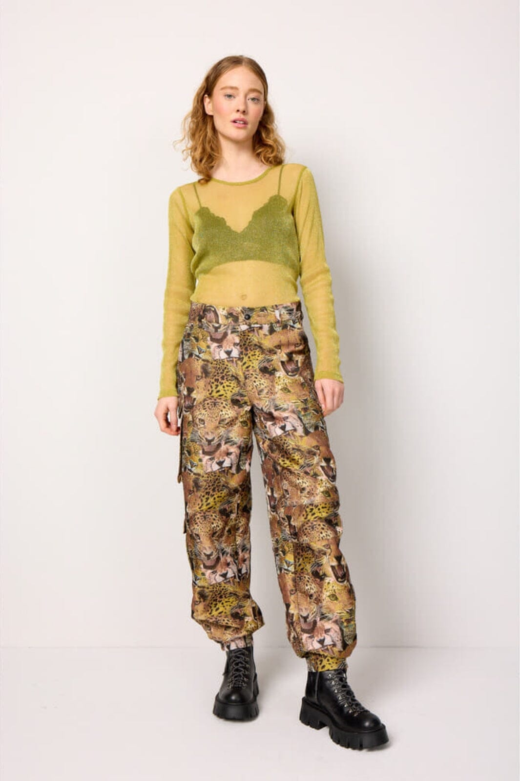 Hunkøn - Carol Cargo Pants - Tiger Printed Bukser 