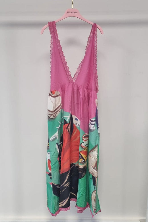 Hunkøn - Thit Dress 26712 - Cocktails With Cats Art Print Kjoler 