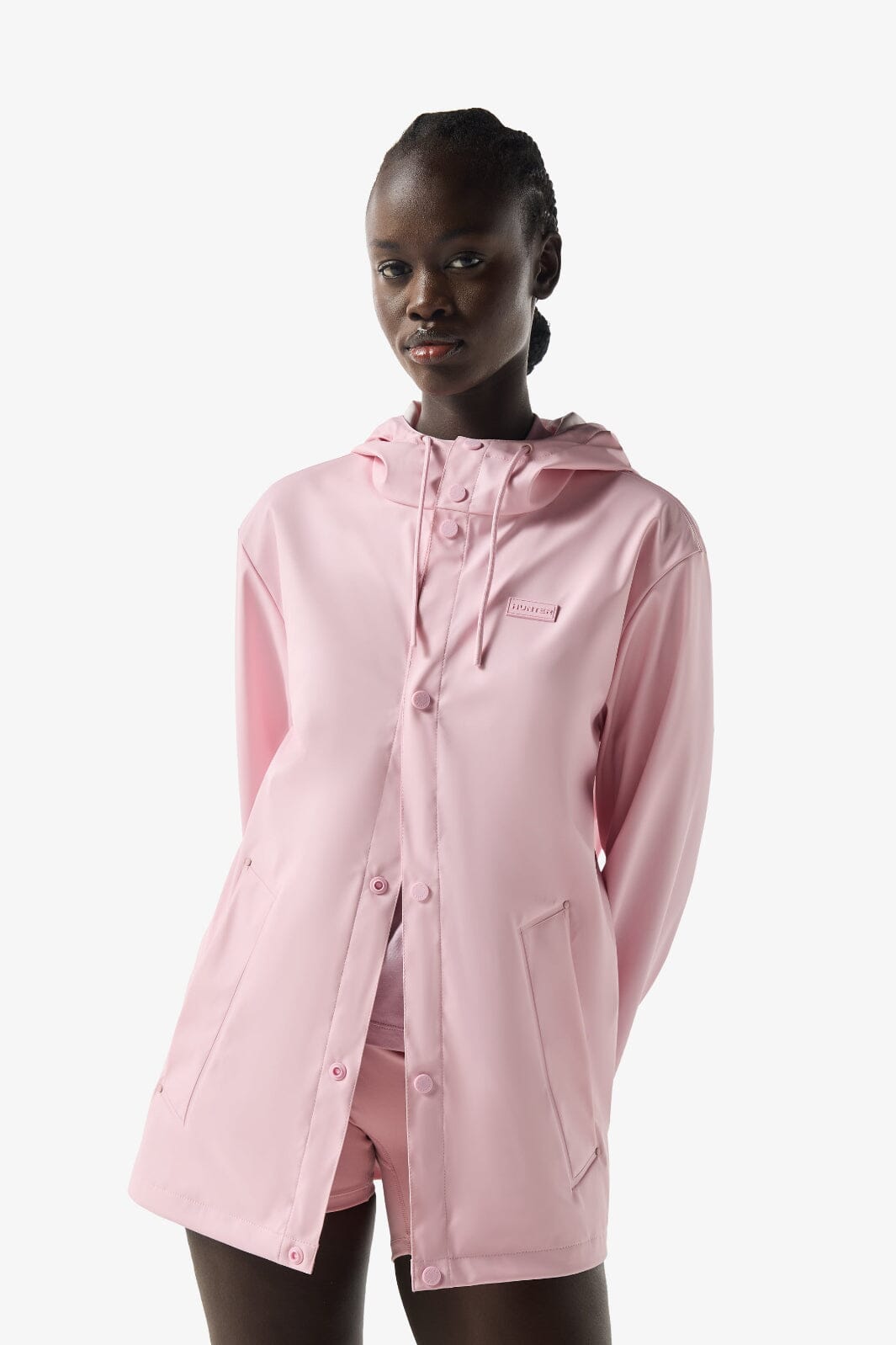Hunter - Izzy Pu Hooded Jacket Haru0012251pf - Parfait Pink Regnjakker 