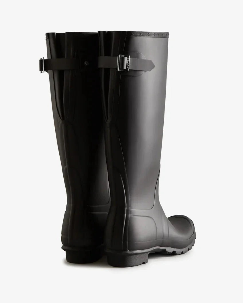 Hunter - Women Original Tall Back Adjustable Boot Wft1001rmablk - Black Gummistøvler 