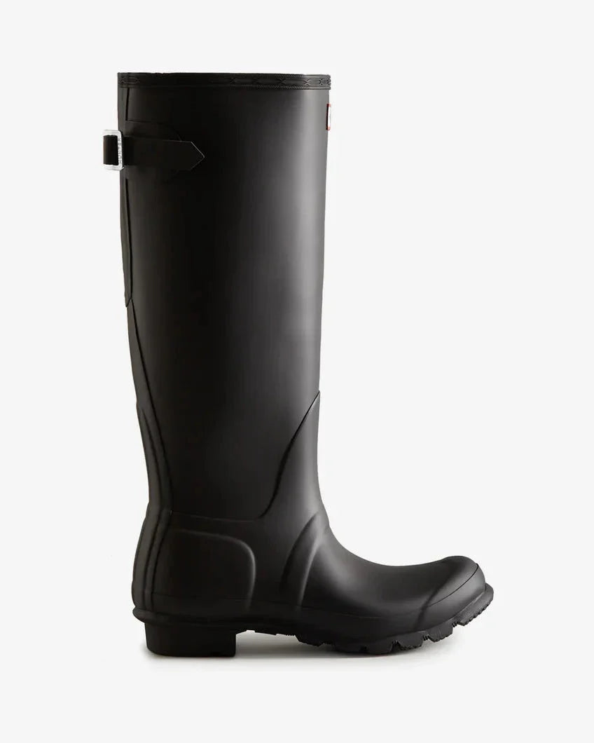Hunter - Women Original Tall Back Adjustable Boot Wft1001rmablk - Black Gummistøvler 