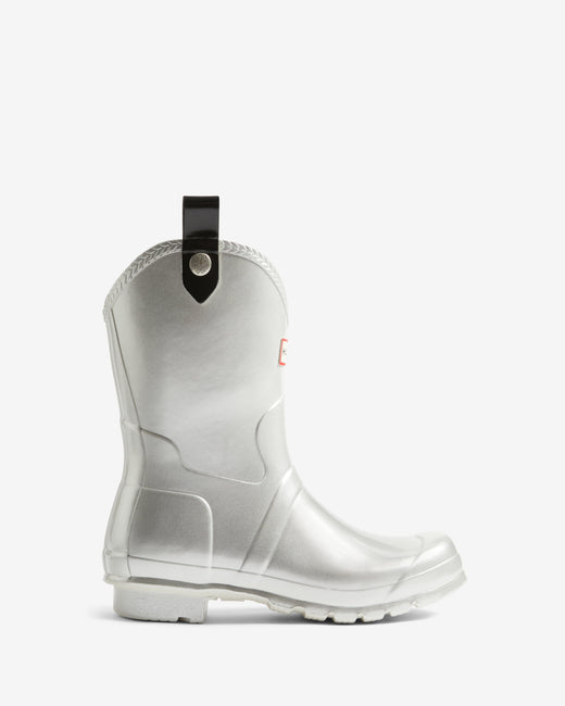 Hunter - Womens Original Cowboy Boot Metallic Hfrw0008261sil - Silver Støvler 