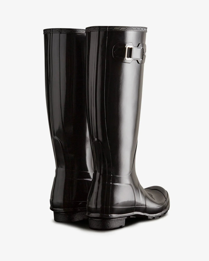 Hunter - Womens Original Tall Gloss Boot Wft1000rglblk - Black Gummistøvler 