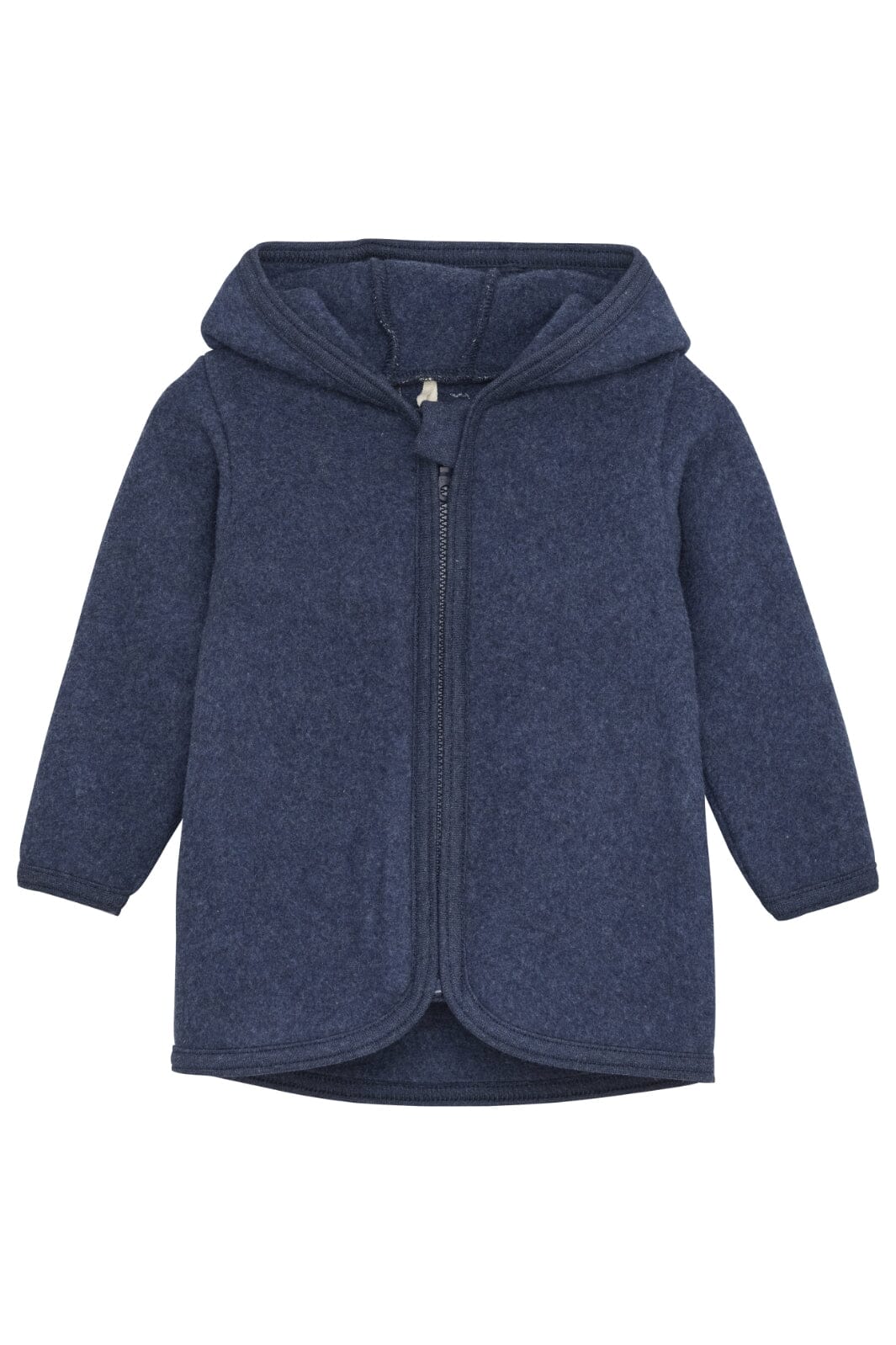Huttelihut - Jacket Ears Cotton Fleece (S) - Navy Melange Fleece jakker 