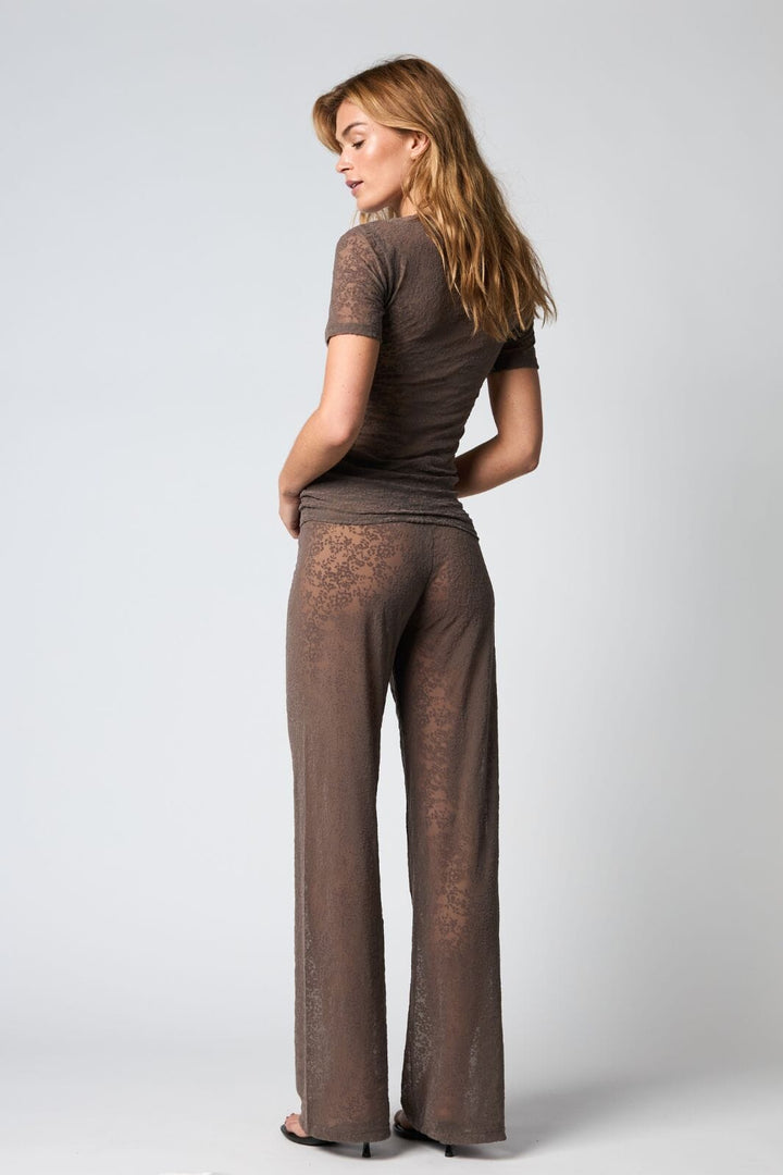 Hype The Detail - Lace Tee, Slim 852-2 - 2 - Brun T-shirts 