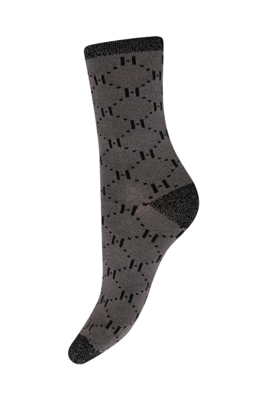 Hype The Detail - Logo Rib Sock 21470-7500 - 6 - Grå Strømper 