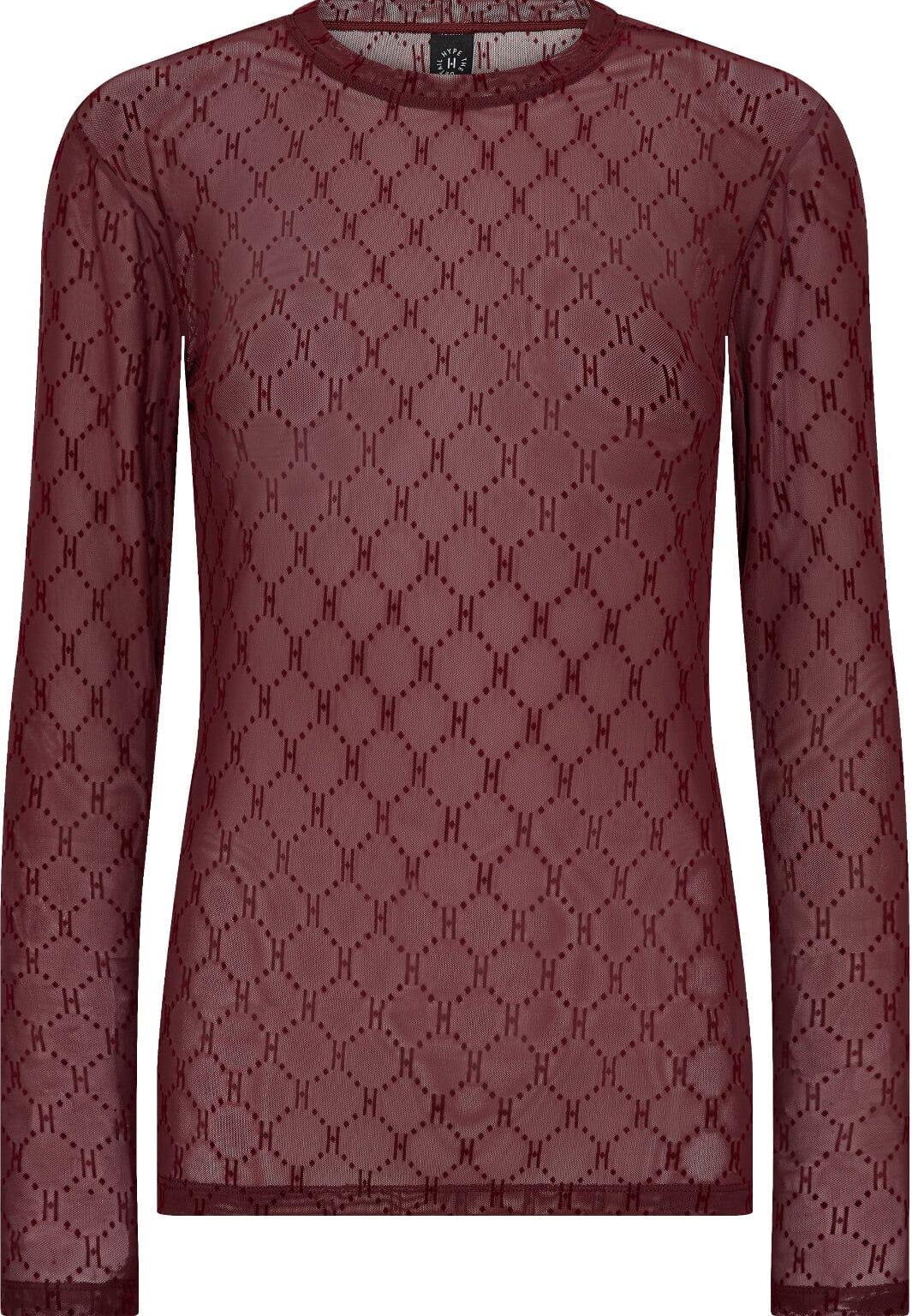 Hype The Detail - Mesh Blouse 300-14 - 12 - Rød Bluser 