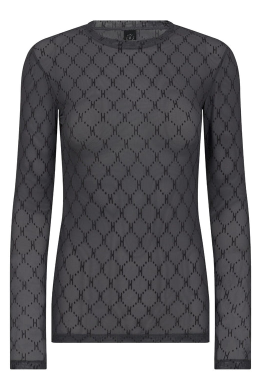 Hype The Detail - Mesh Blouse 300-14 - 8 - Grå