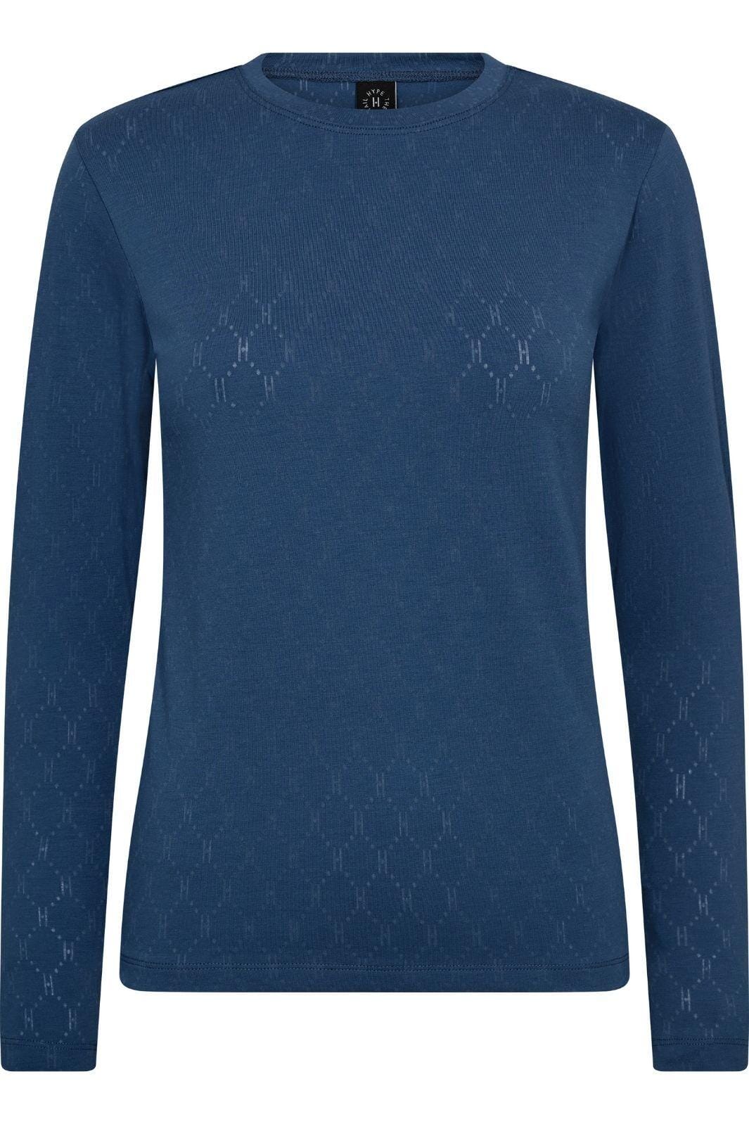 Hype The Detail - Tee L/S, Cotton 600-14 - 48 - Blå Toppe 