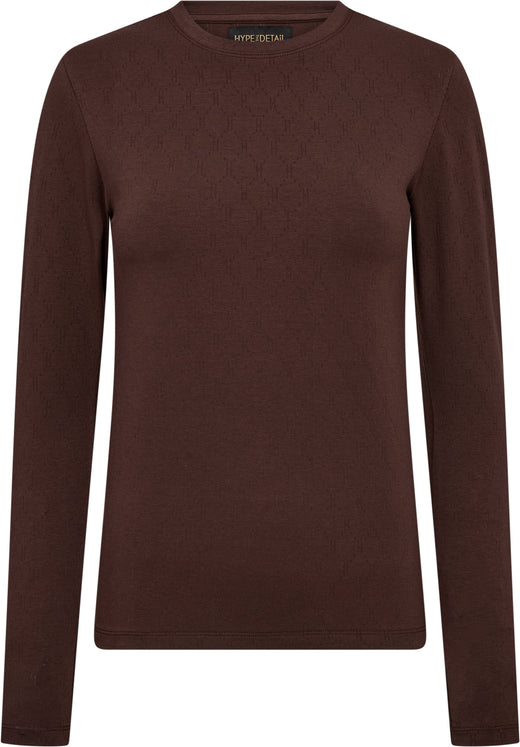 Hype The Detail - Tee L/S H-Logo 600-14 - 89 - Brun Bluser 