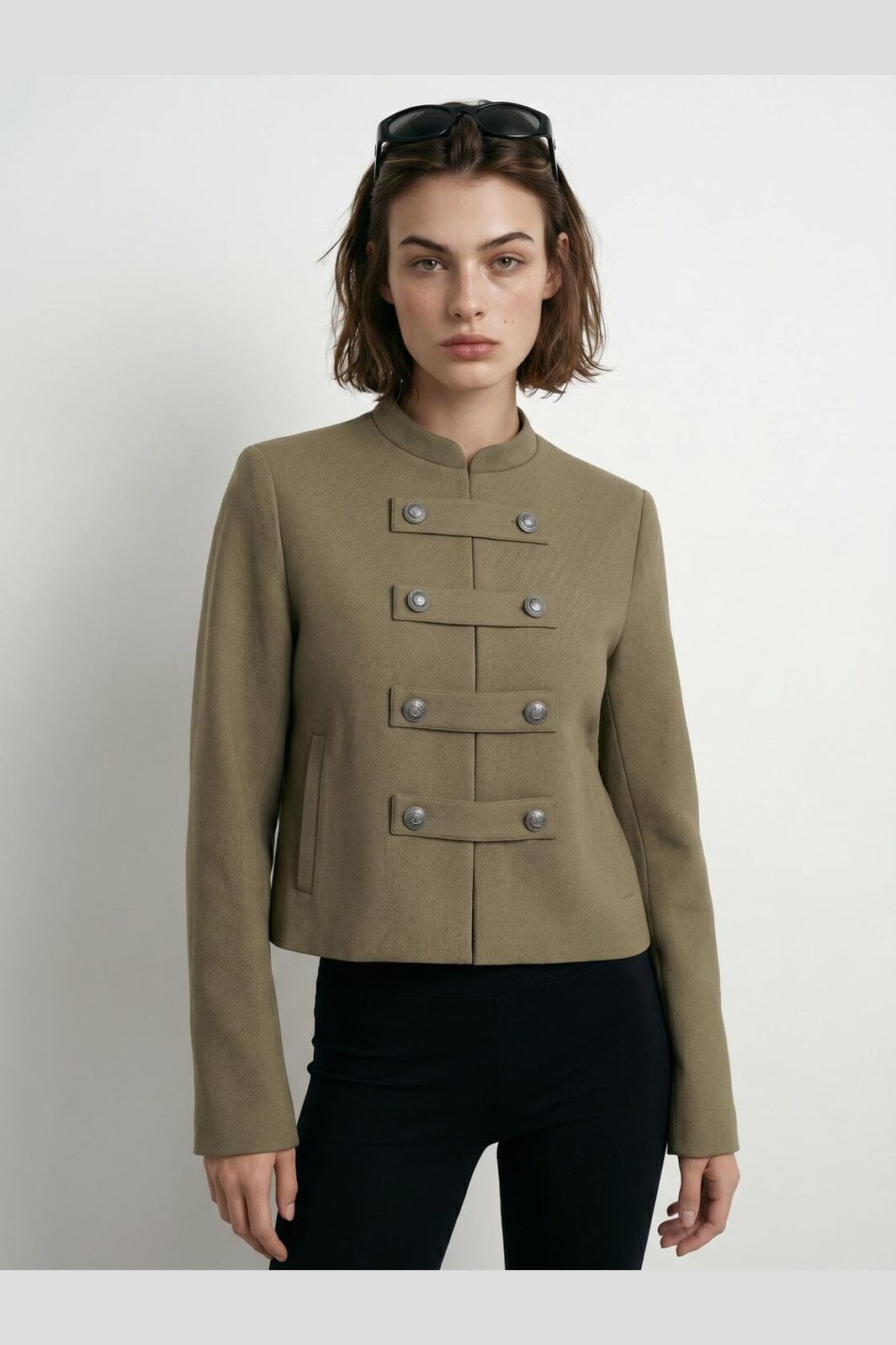 Hypedrop - Hdandrea Cropped Military Jacket 32000627 - 5149892 - Aloe