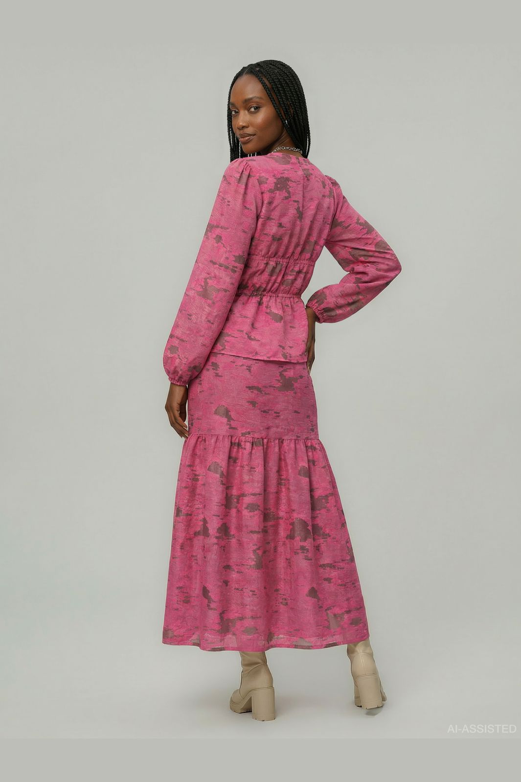 Hypedrop - Hdbriar Long Tie Skirt 32000626 - 5153029 - Fandango Pink