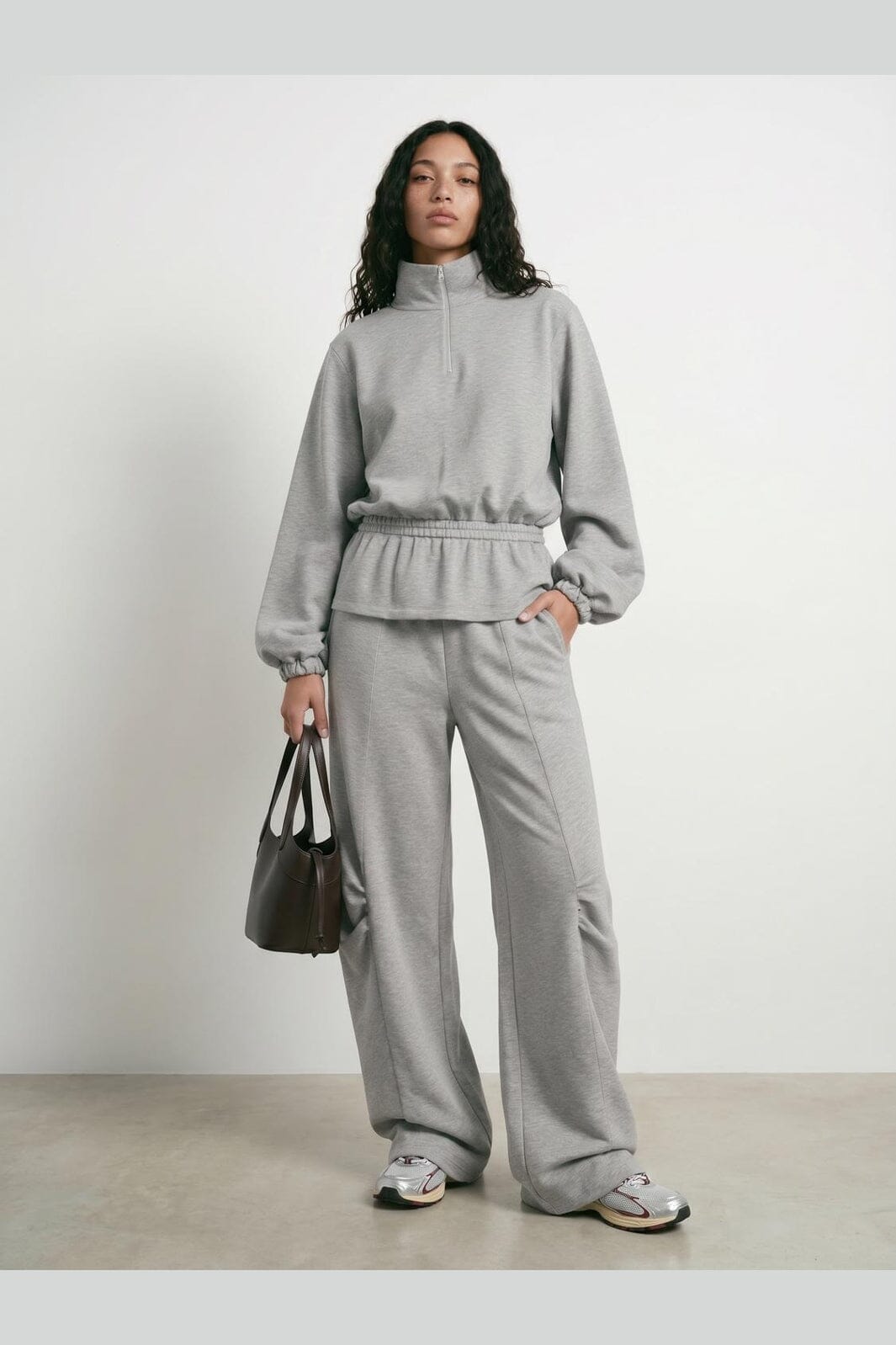 Hypedrop - Hdilse Ls High-Collar Sweat 32001221 - 5276756 - Light Grey Melange