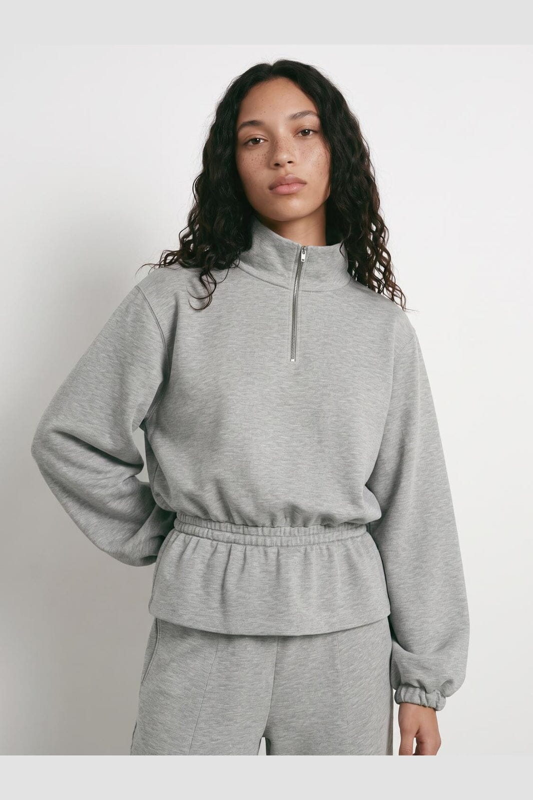 Hypedrop - Hdilse Ls High-Collar Sweat 32001221 - 5276756 - Light Grey Melange
