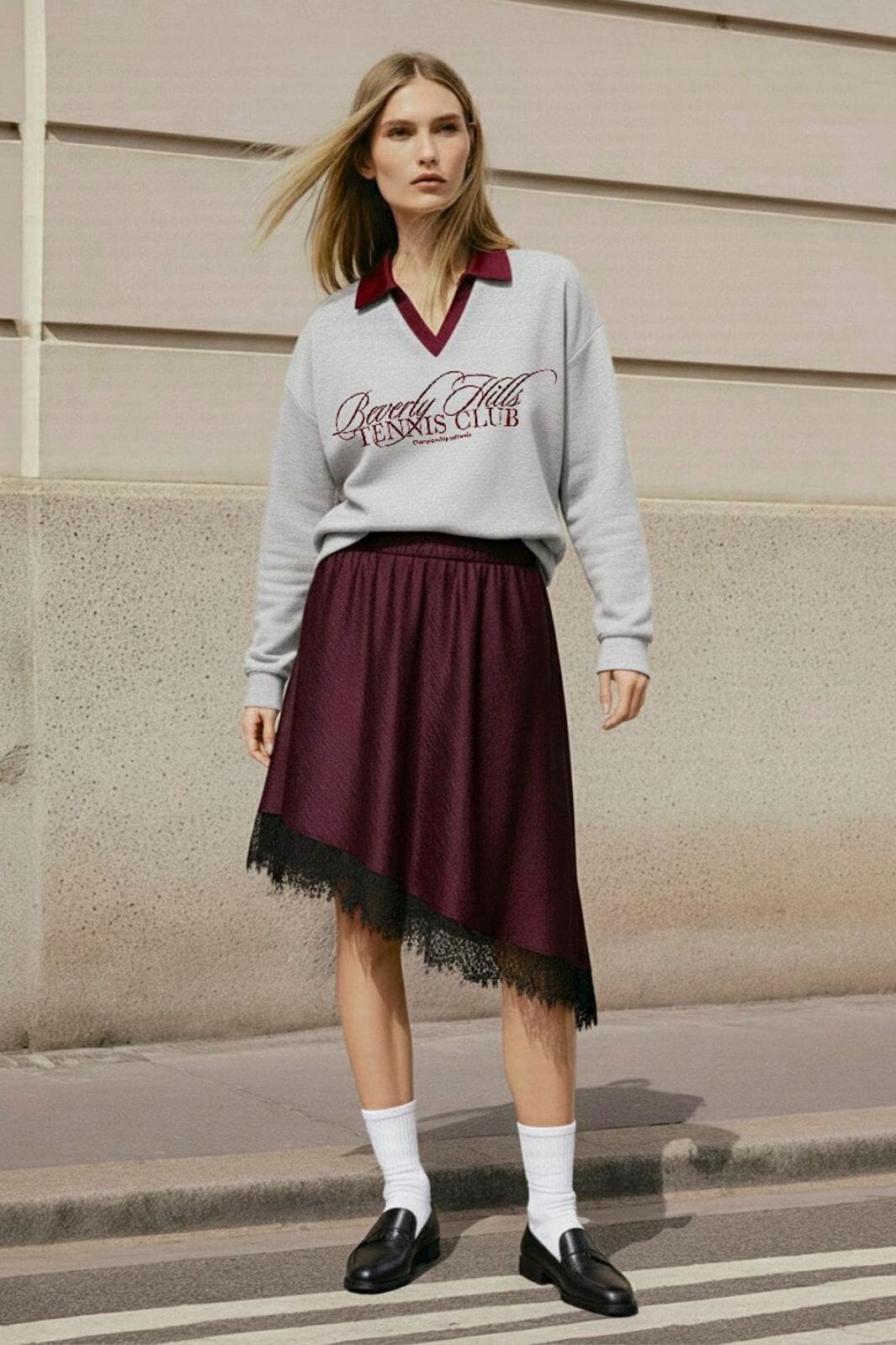 Hypedrop - Hdmadeline Satin Lace Skirt 32000051 - 5089089 - Potent Purple Nederdele 