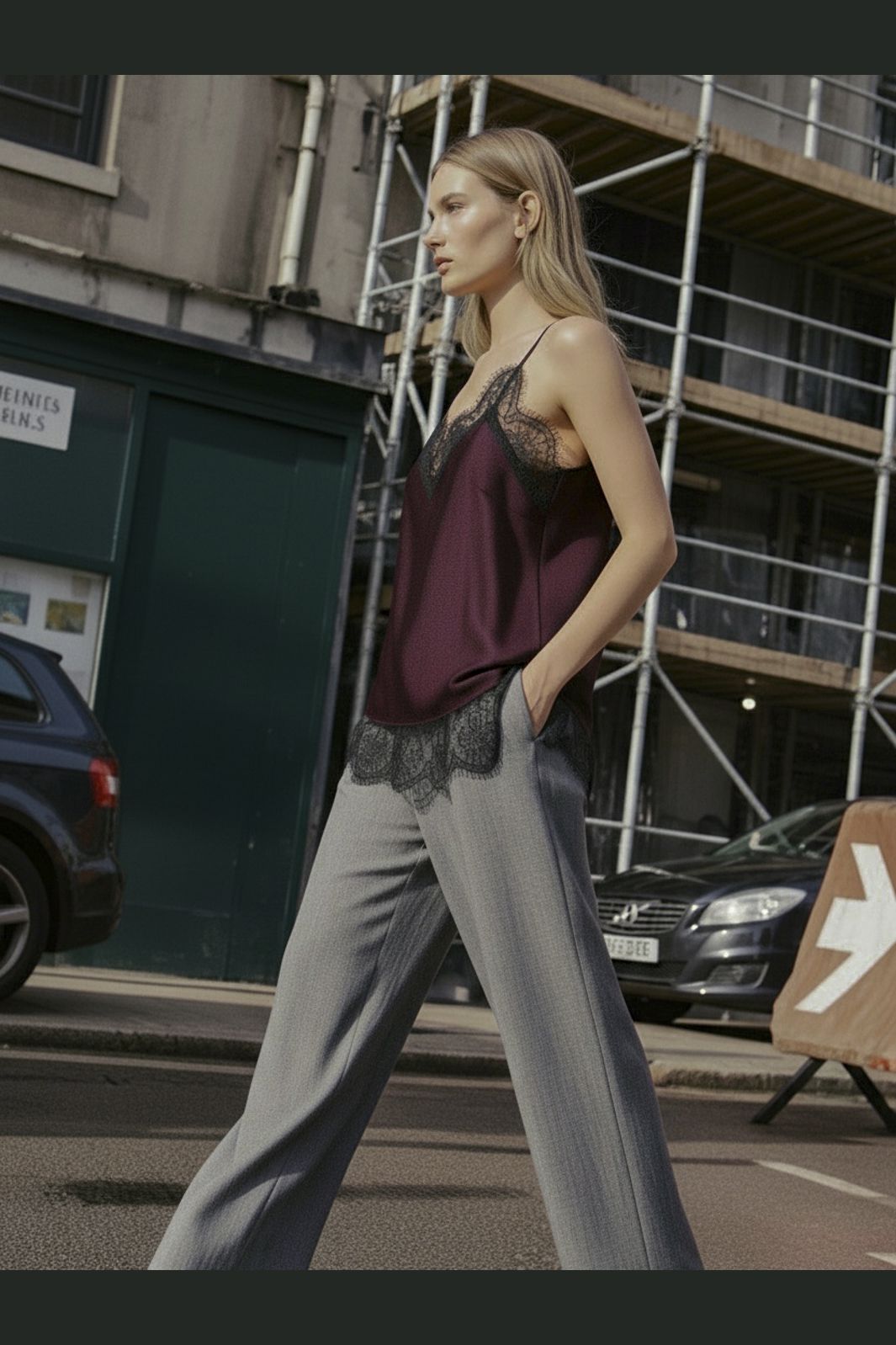 Hypedrop - Hdmadeline Satin Strap Top 32000050 - 5089099 - Potent Purple