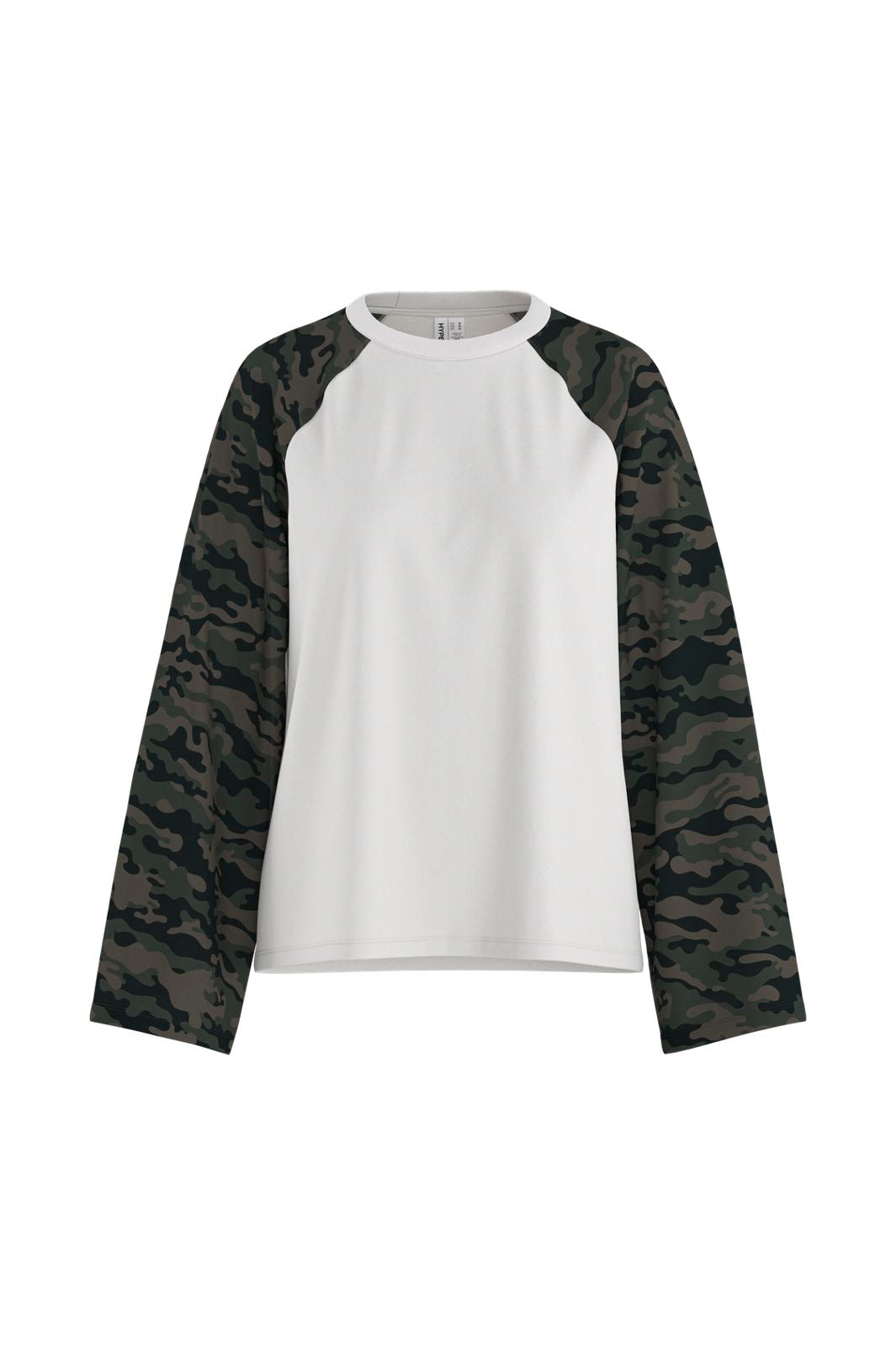 Hypedrop - Hdocelle Ls Boxy Long Top 32001258 - 5311167 - Cloud Dancer Camouflage
