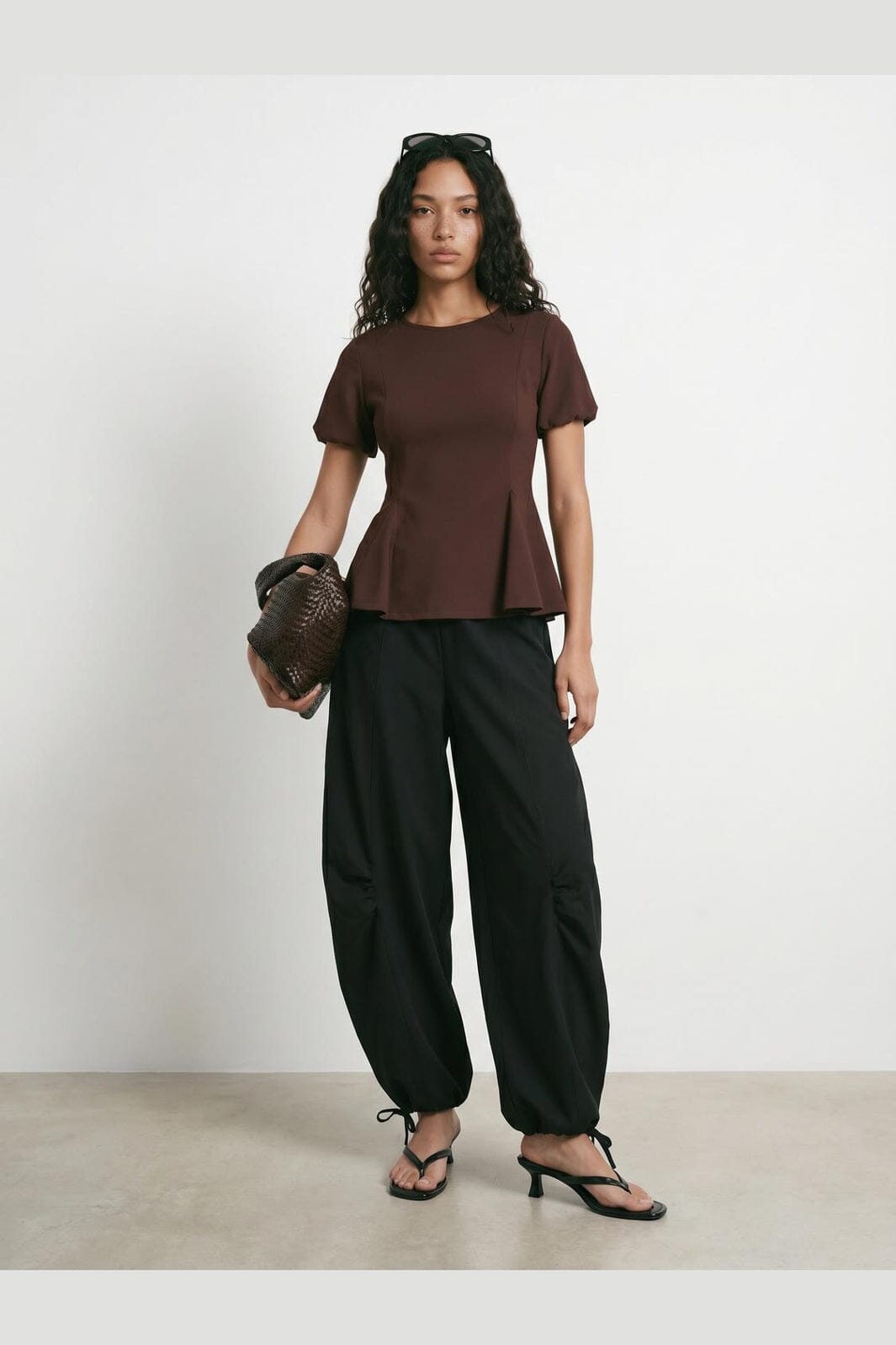 Hypedrop - Hdtamara Ss Peplum Top 32000271 - 5272516 - Rum Raisin